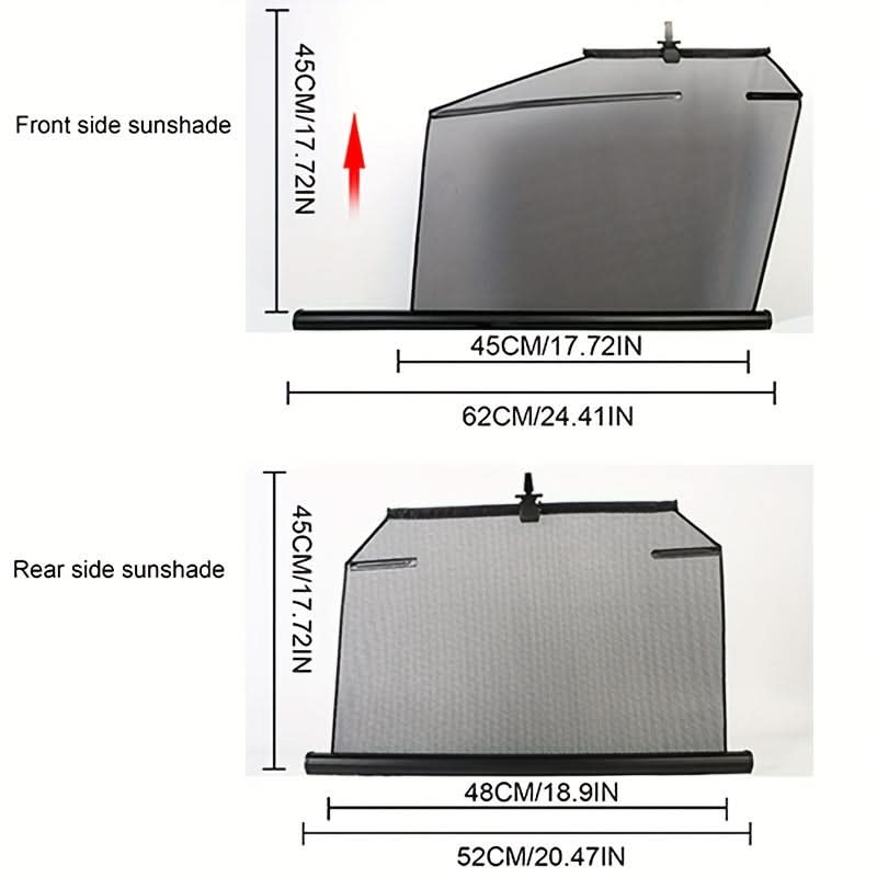 Retractable Car Sunshade Curtain – Easy-Roll Polyester Design for Side Window