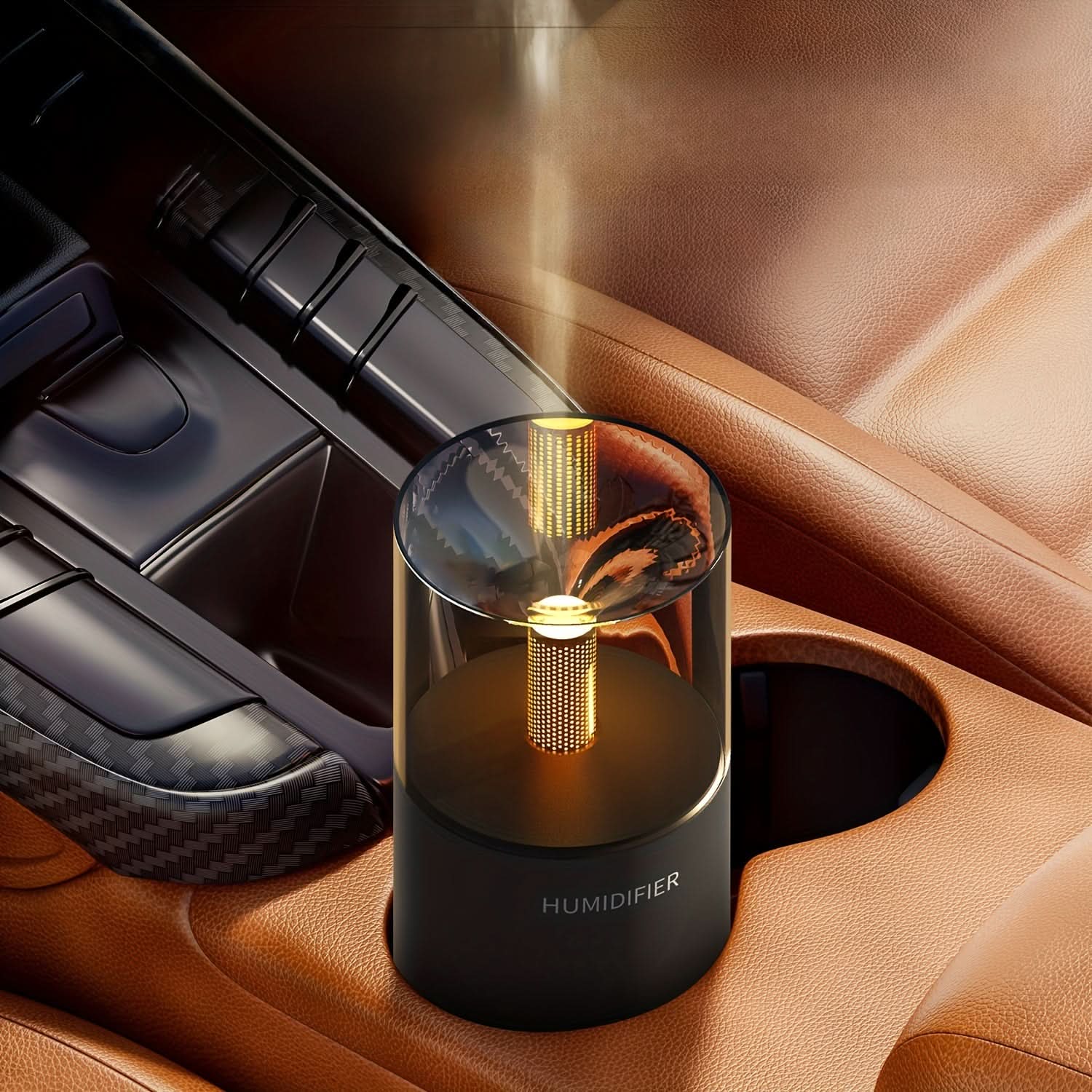Vintage USB Candlelight Humidifier & Diffuser – Compact for Home & Office