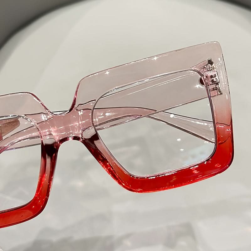Oversized Stylish Large Square Frame Clear Lens Glasses – Fashionable Everyday Spectacles
