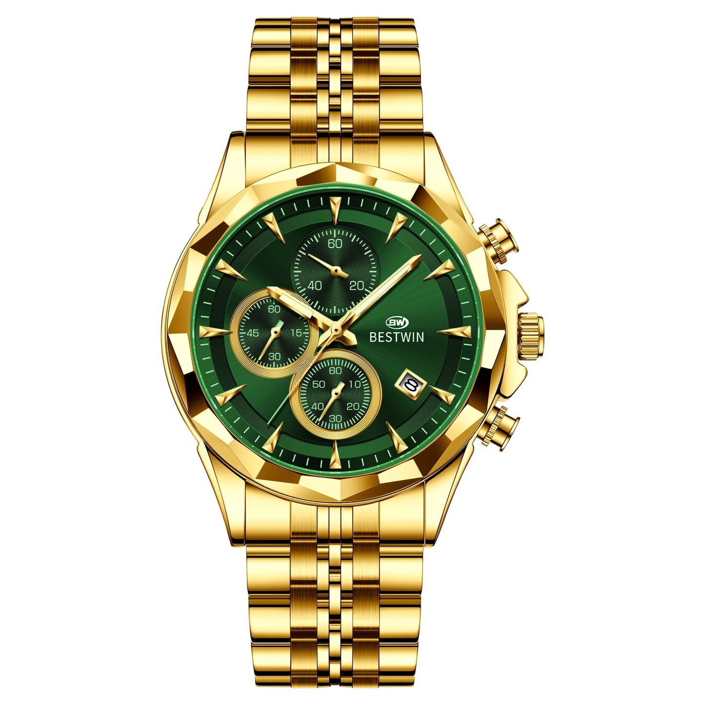 Bestwin BW1734 Luminous thin steel quartz watch for men
