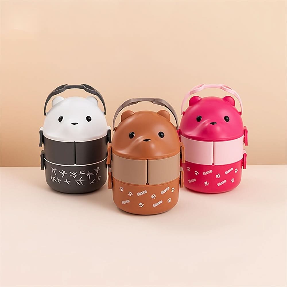Bear-Shaped Kids Lunch Box - Portable, Durable