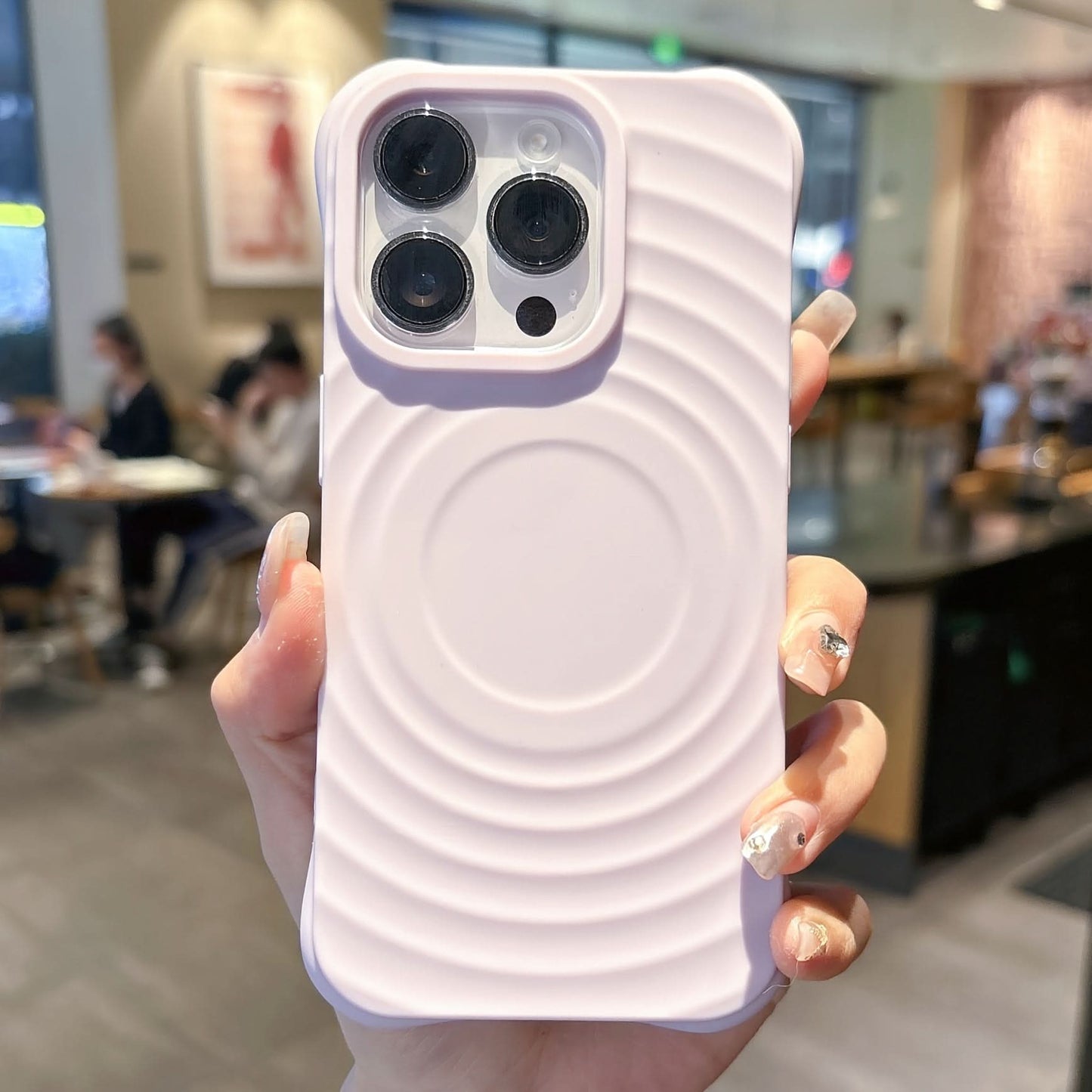 Magnetic Silicone Ripple iPhone Case