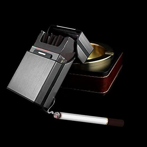 Premium Aluminum Cigarette Case – Durable Metal Pocket Holder with Flap Lid for Men