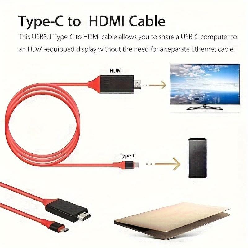 Type-C to HDMI 4K Cable – 2m Converter