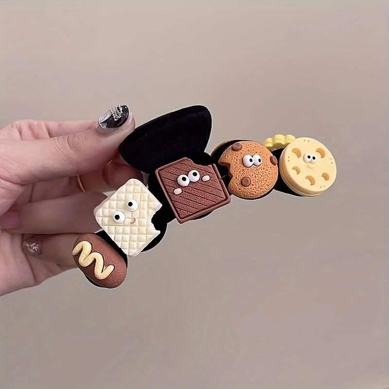 Cute Cookie Cartoon Hair Clips for Women