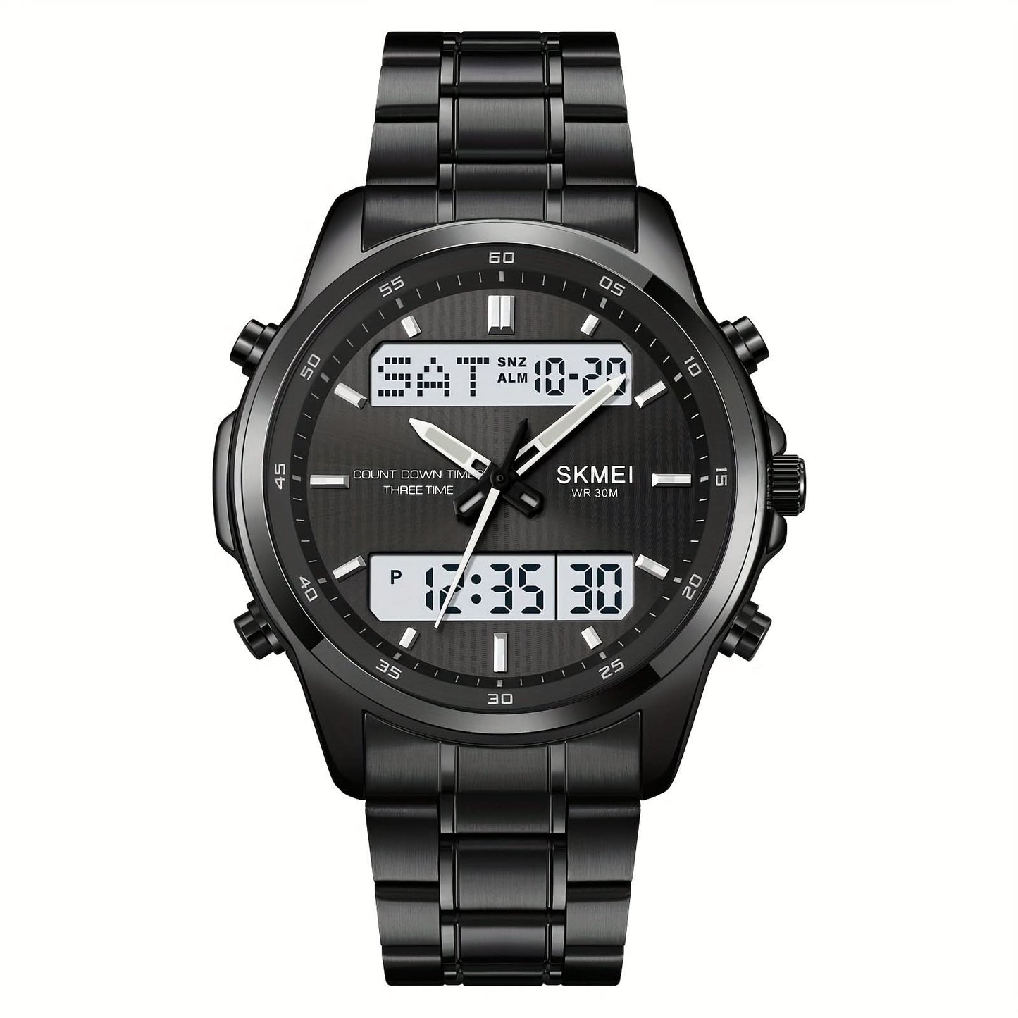 Men’s Multifunction Sports Watch – Digital & Analog, Chronograph, Luminous