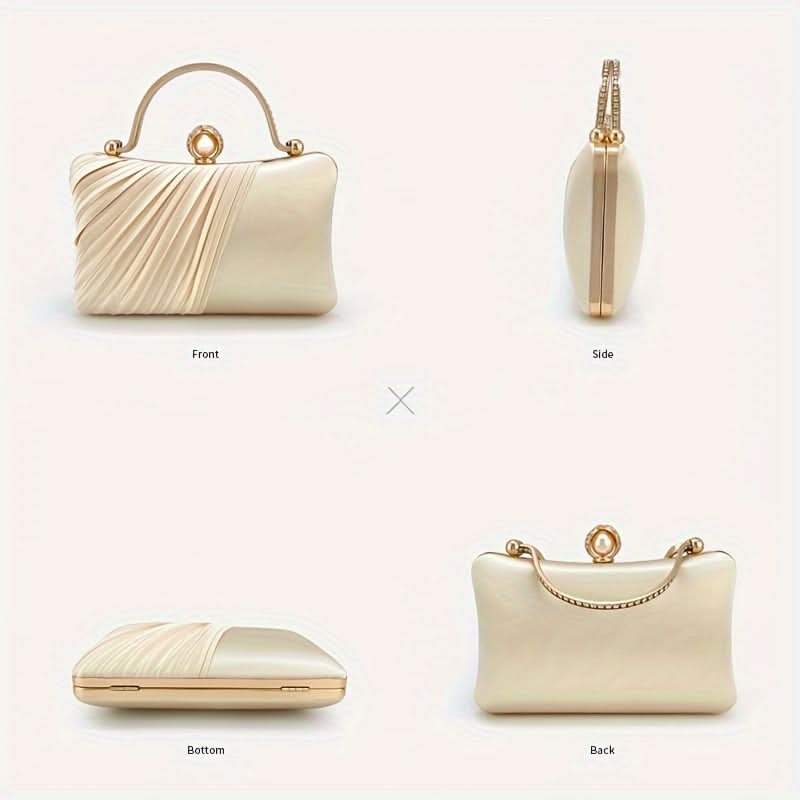 Satin Evening Clutch with Removable Strap