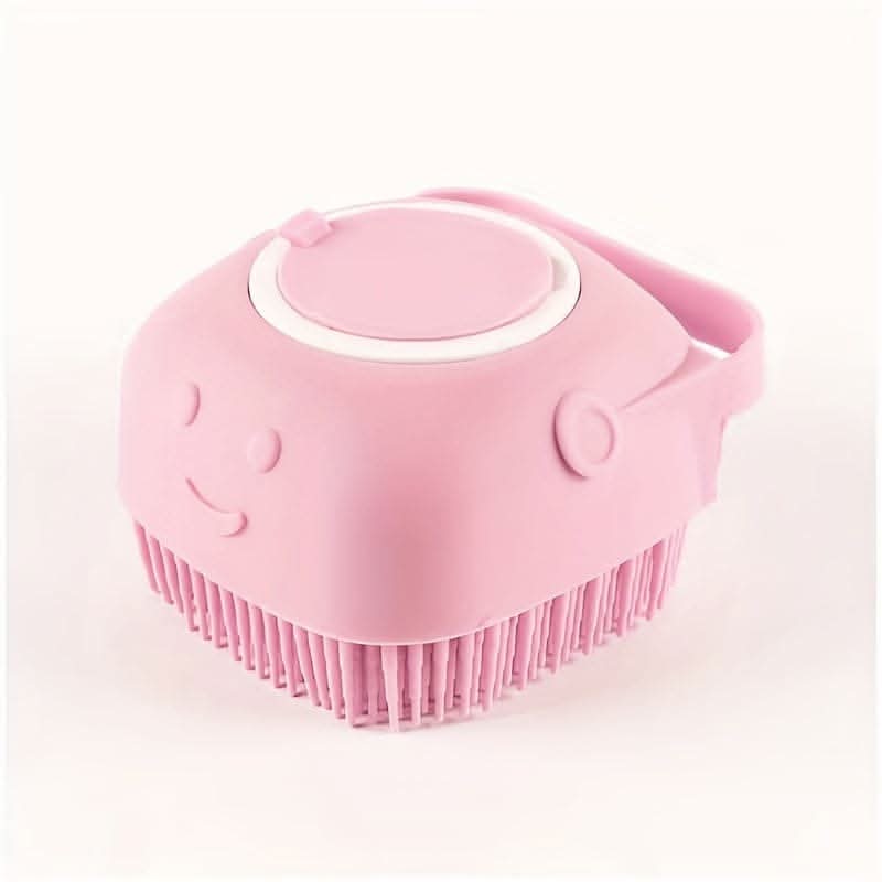 Silicone Pet Shampoo Brush with Storage