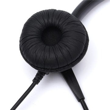 RJ11 Telephone Headset with Noise Cancelling Microphone & Earphone – Wired On-Ear Headphones