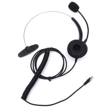 RJ11 Telephone Headset with Noise Cancelling Microphone & Earphone – Wired On-Ear Headphones