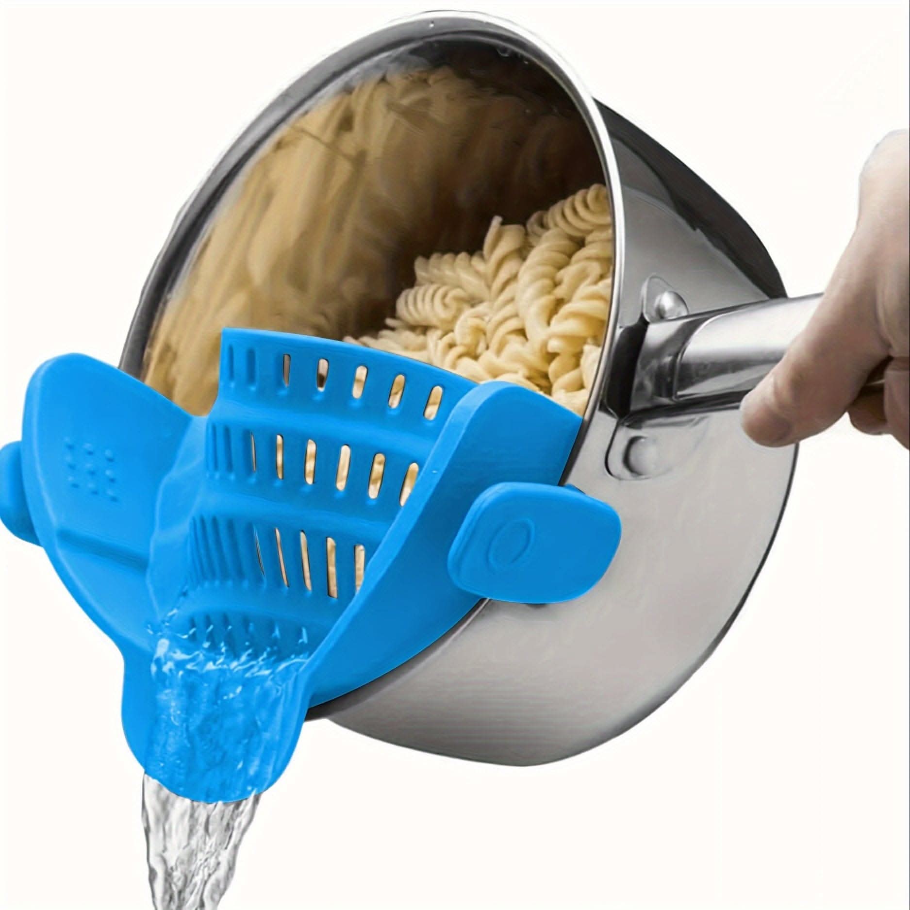 Adjustable Silicone Pot Strainer – Clip-On Kitchen Tool for Pots, Pans, and Bowls