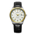 OSHRZO Men's Quartz Watch – Retro Leather Strap Timepiece with Calendar