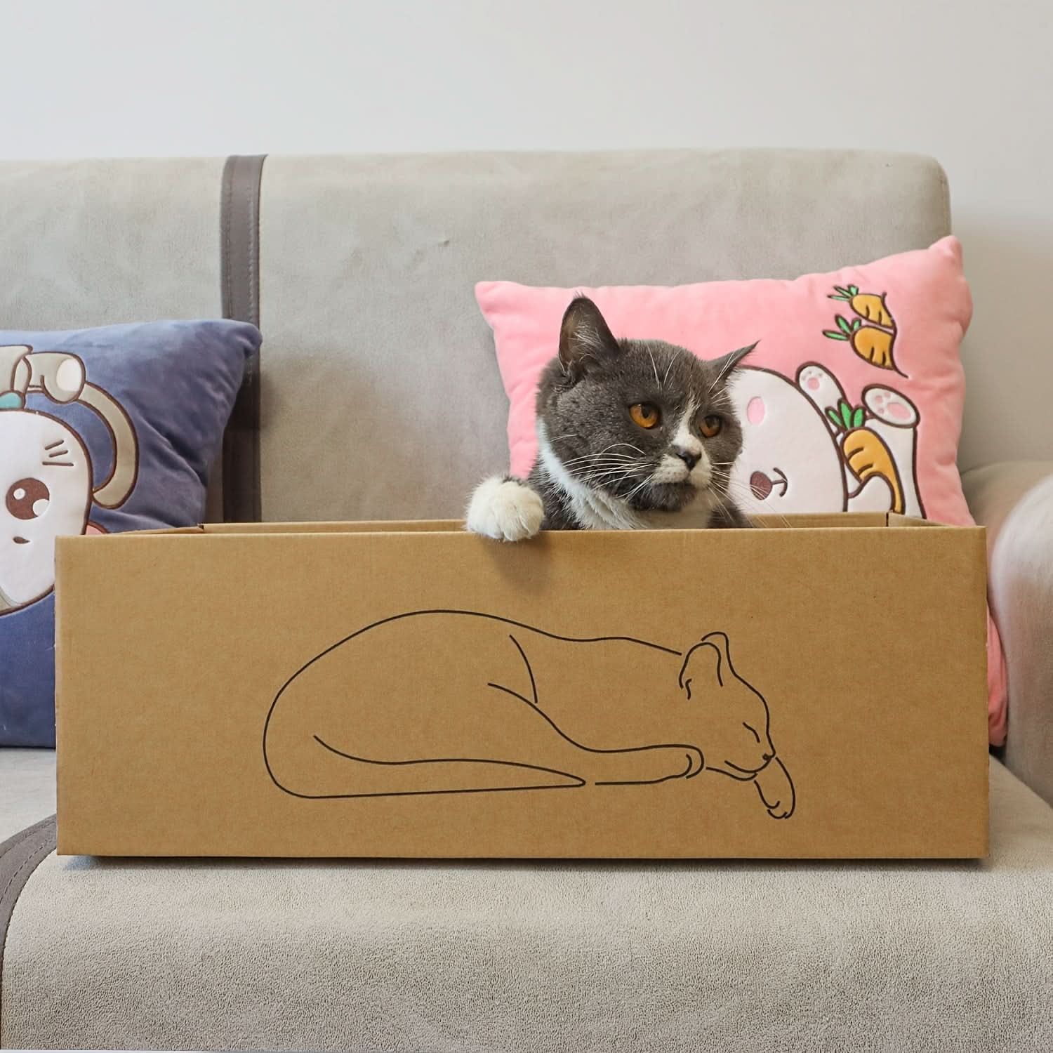 5-Pack Durable Cardboard Cat Scratch Pads