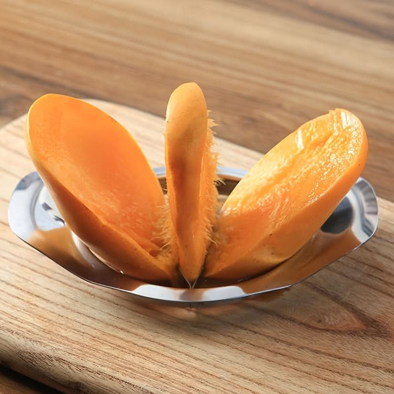 Stainless Steel Mango Slicer & Pitter Tool – Easy Fruit Splitter for Clean Cuts