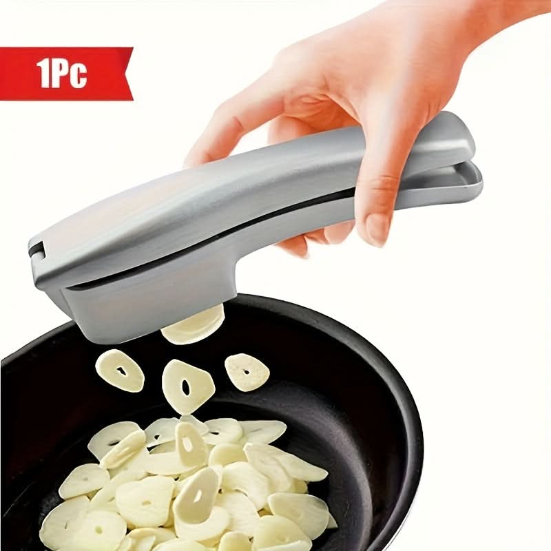 Multifunctional Aluminum Alloy Garlic Press – Slices & Mins Garlic, Easy-to-Use