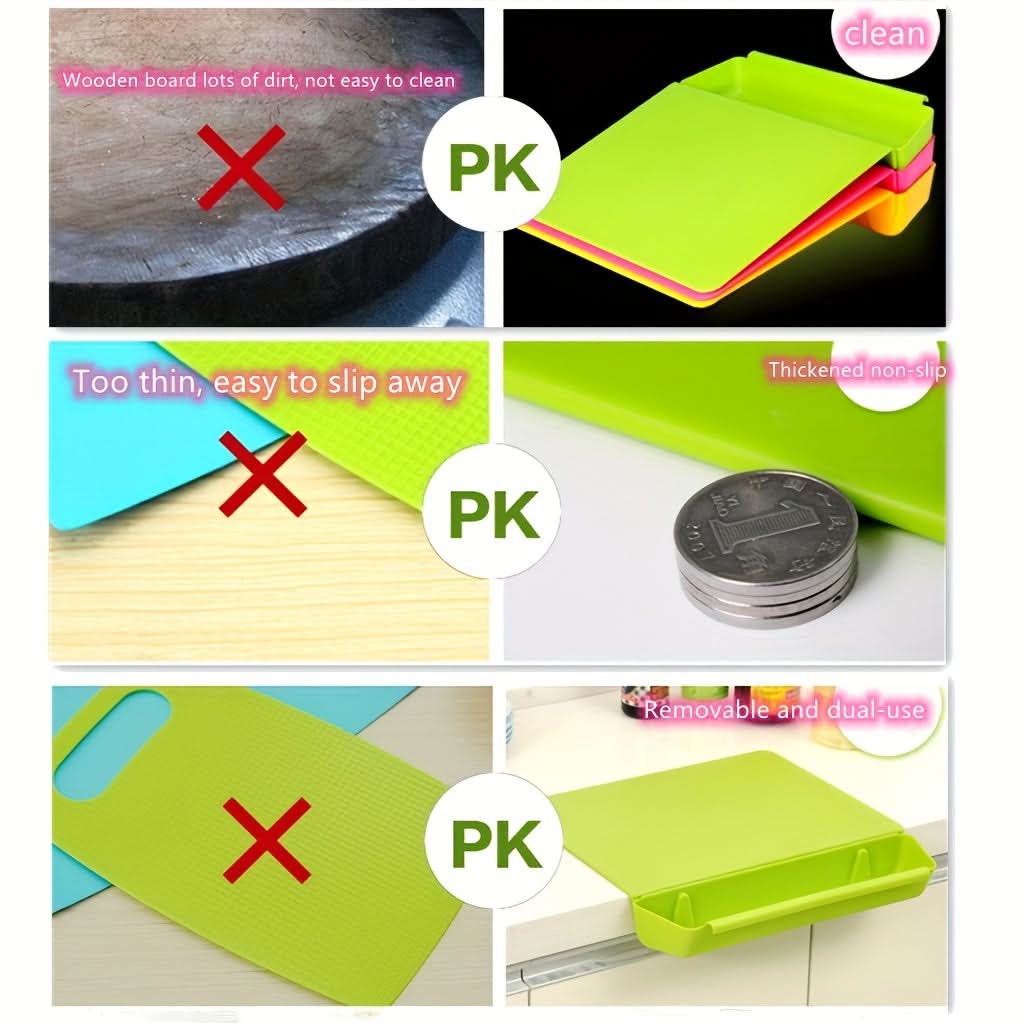 2-in-1 Non-Slip Cutting Board with Built-In Food Container