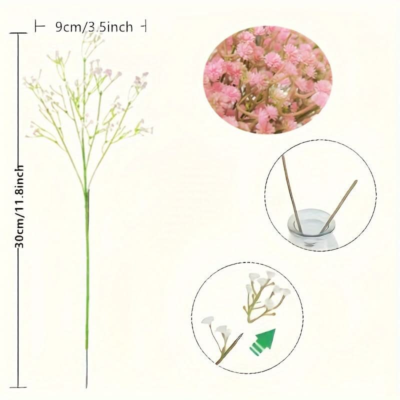 20PCS Realistic Artificial Baby's Breath Bouquets