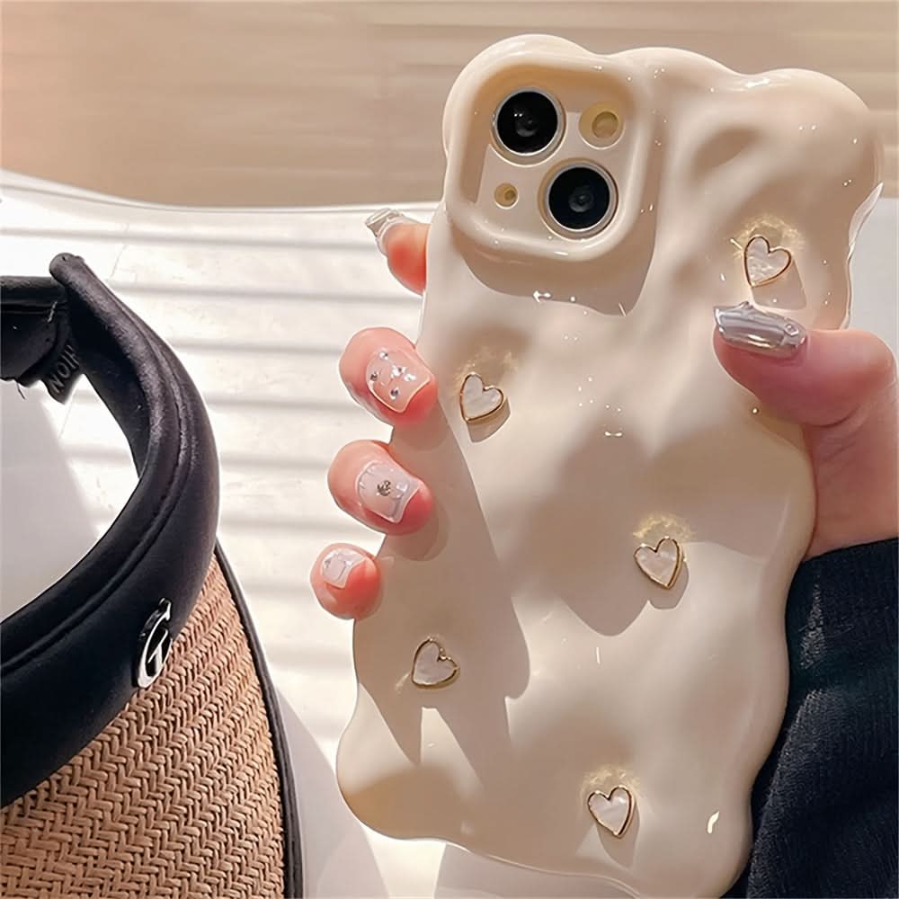 3D Heart Cube Silicone Phone Case