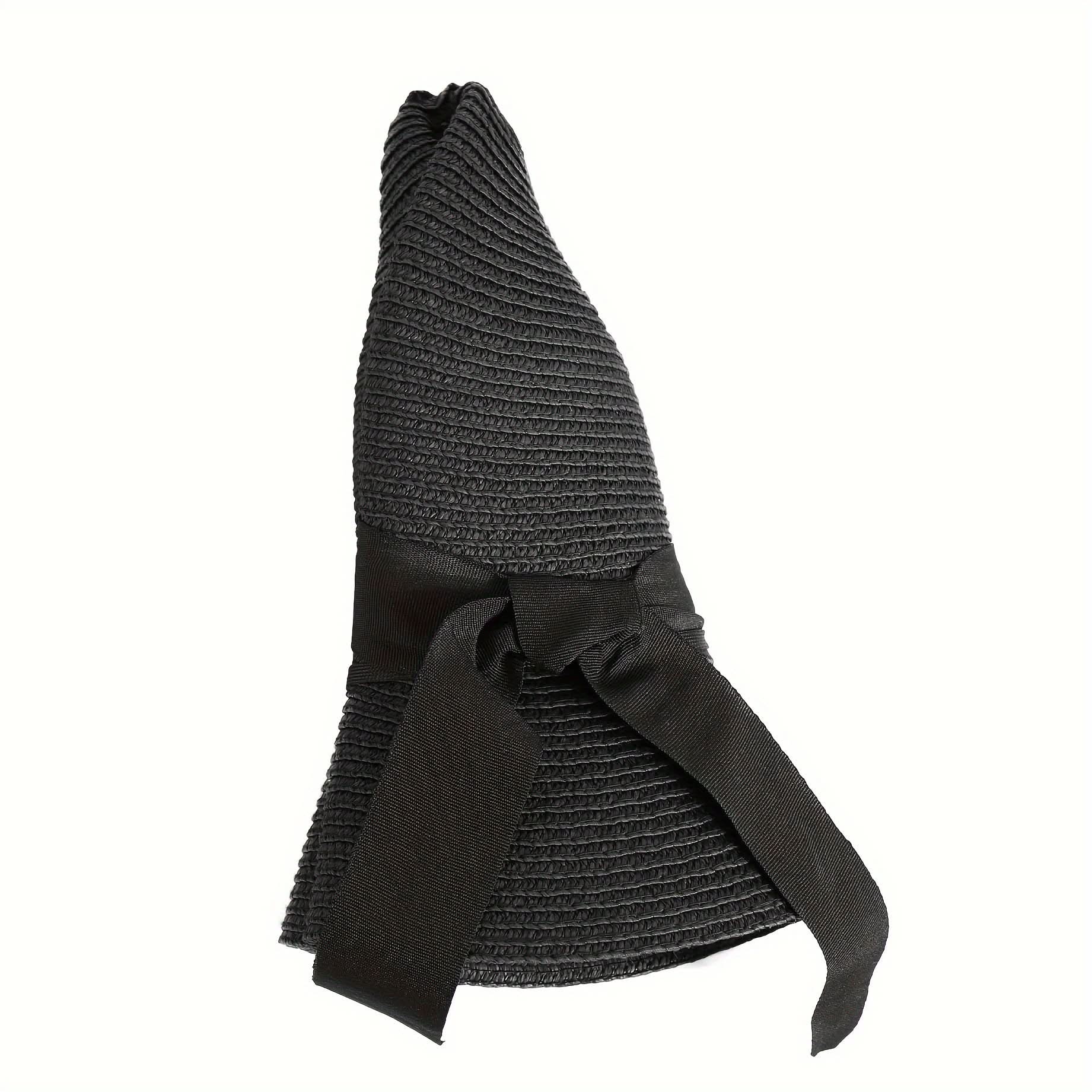 Women’s Wide Brim Straw Sun Hat – Foldable UV Protection Beach Hat