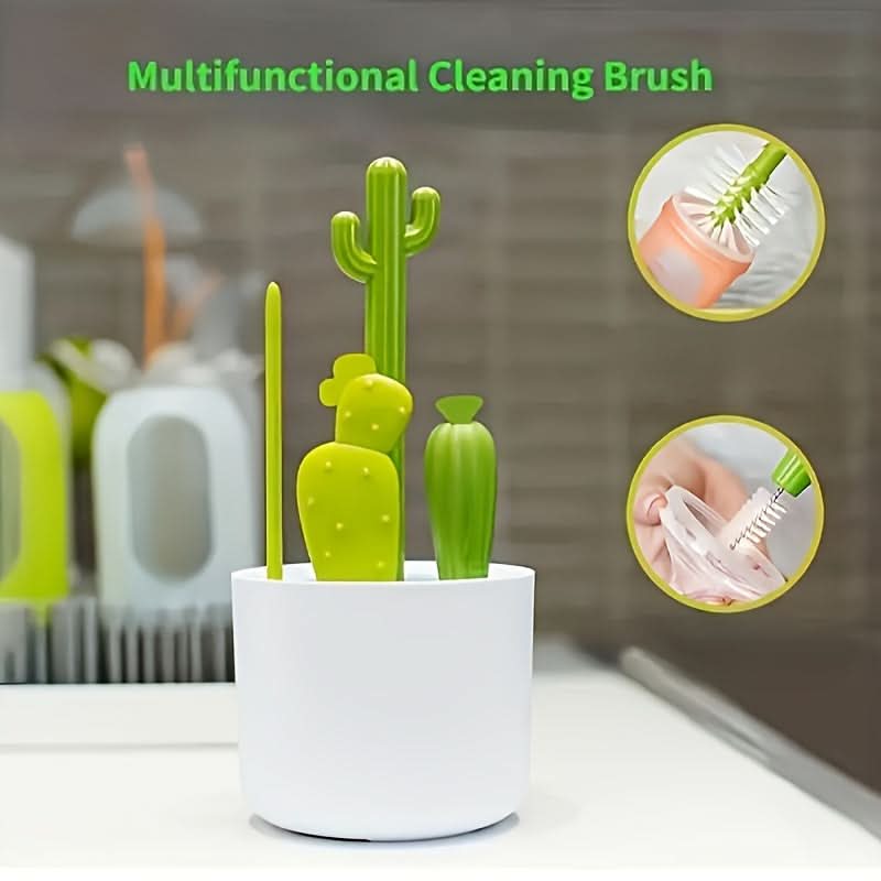Cactus Kitchen Cleaning Brush Set, Multipurpose