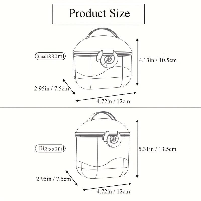1 pc Baby Formula Dispenser On-the-Go, Leakproof Storage Box