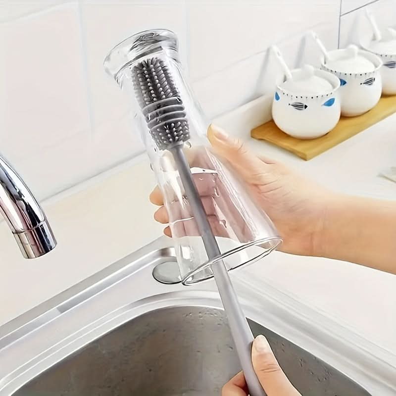 Long-Handle Silicone Bottle & Cup Brush