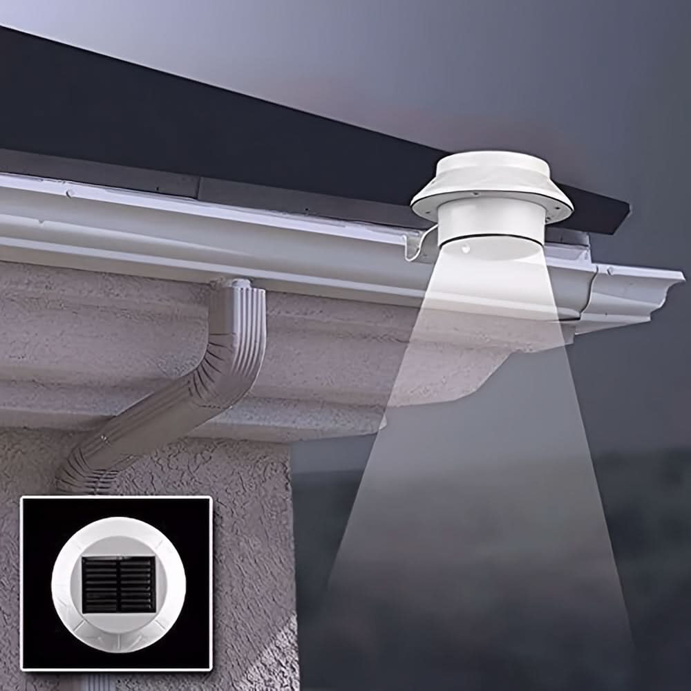 Pack of 4 Solar LED Gutter Lights for Outdoor Decoration-Warm Light
