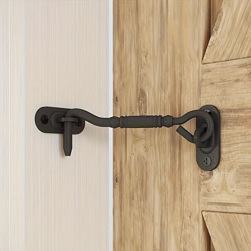 Premium Heavy-Duty Metal Sliding Barn Door Hook Latch