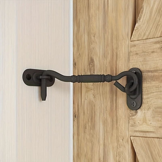 Premium Heavy-Duty Metal Sliding Barn Door Hook Latch