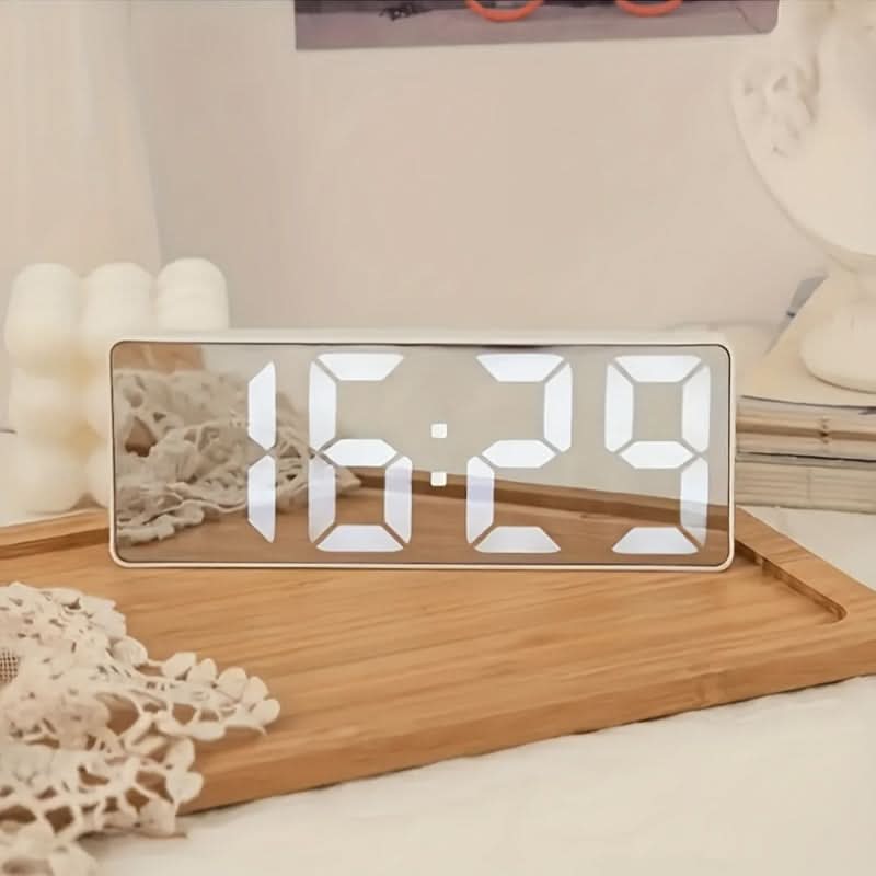 USB-Powered LED Digital Alarm Clock, Mirror Display