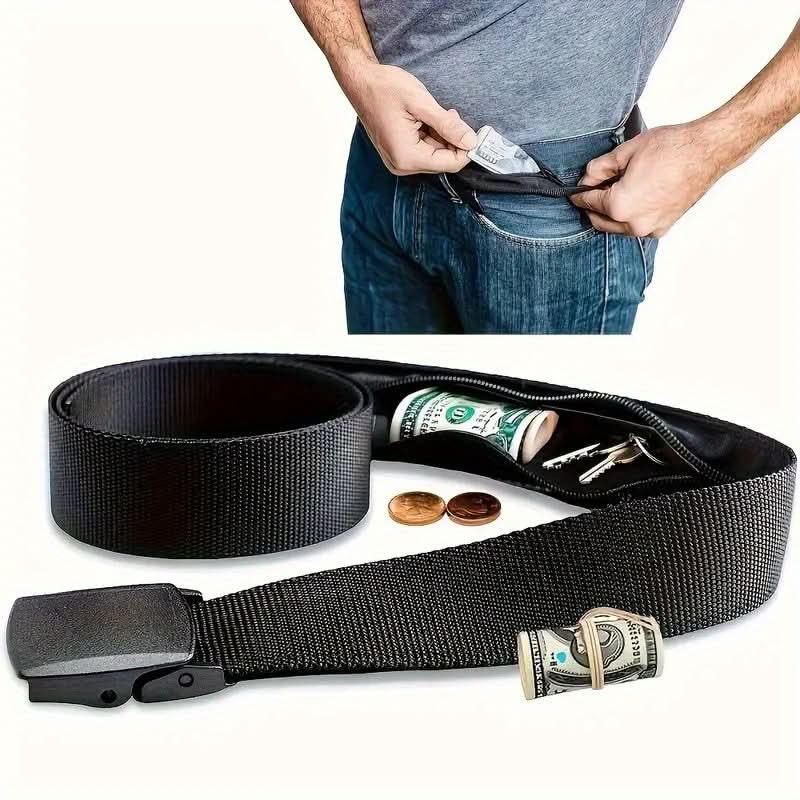 TSA-Approved Travel Money Belt – Hidden Zipper Pocket
