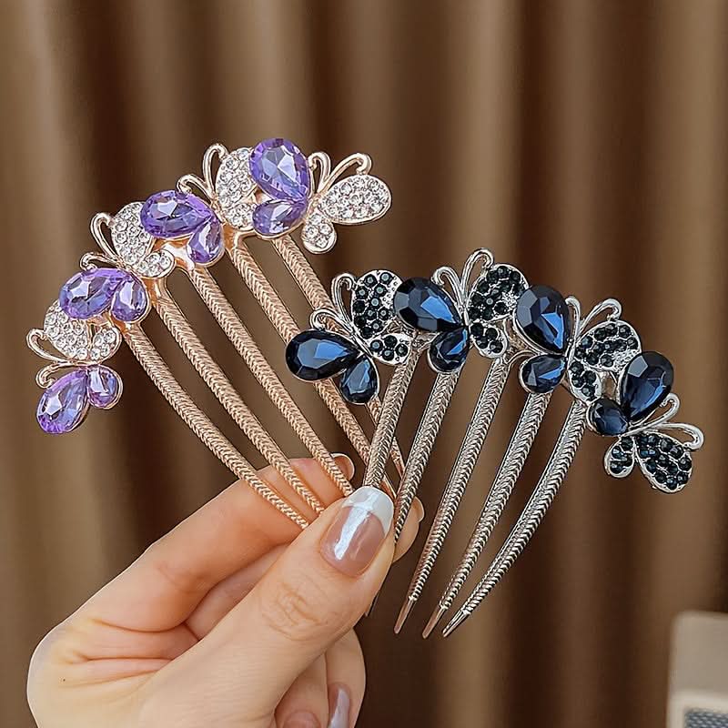 6pcs Pearl Flower Rhinestone Hair Combs