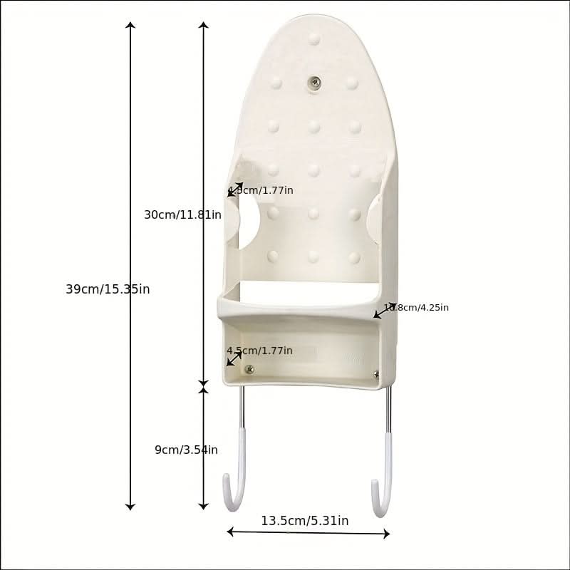 Wall-Mounted Steam Iron & Hair Dryer Rack