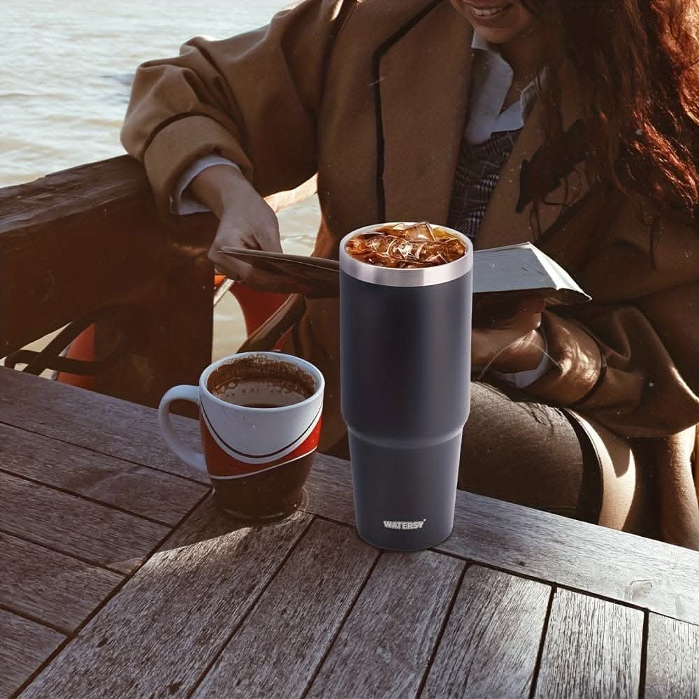 30oz Stainless Steel Tumbler with Straw
