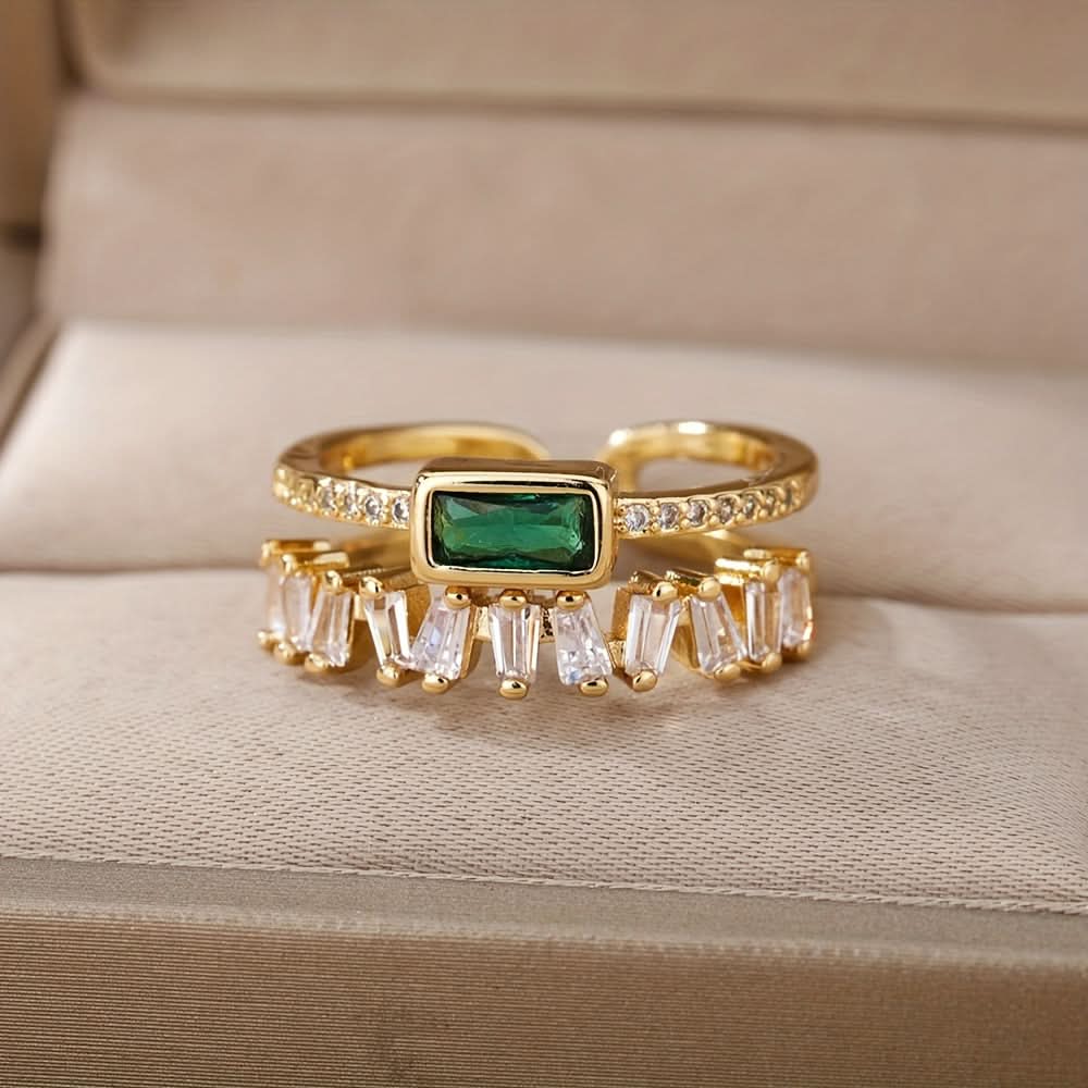 Boho Style Double Layer Copper Ring