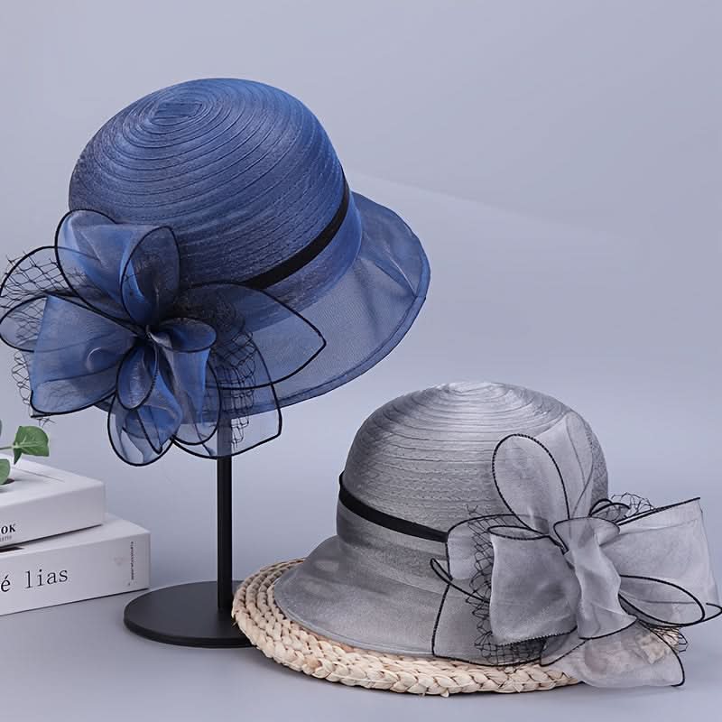 Women’s Floral Jacquard Sun Hat – Spring/Summer Visor with Elastic Fit & Drawstring
