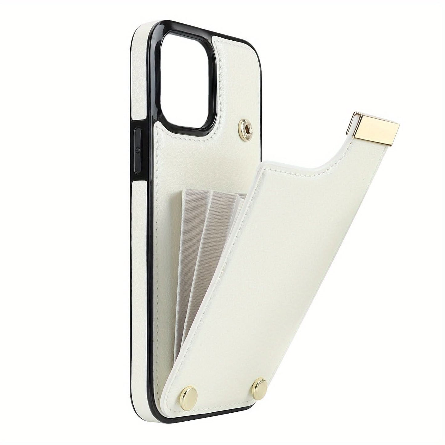 Retro Faux Leather iPhone Case with Card Slot