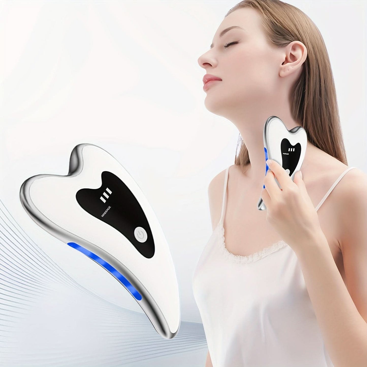 Rechargeable Facial & Neck Massager with LED