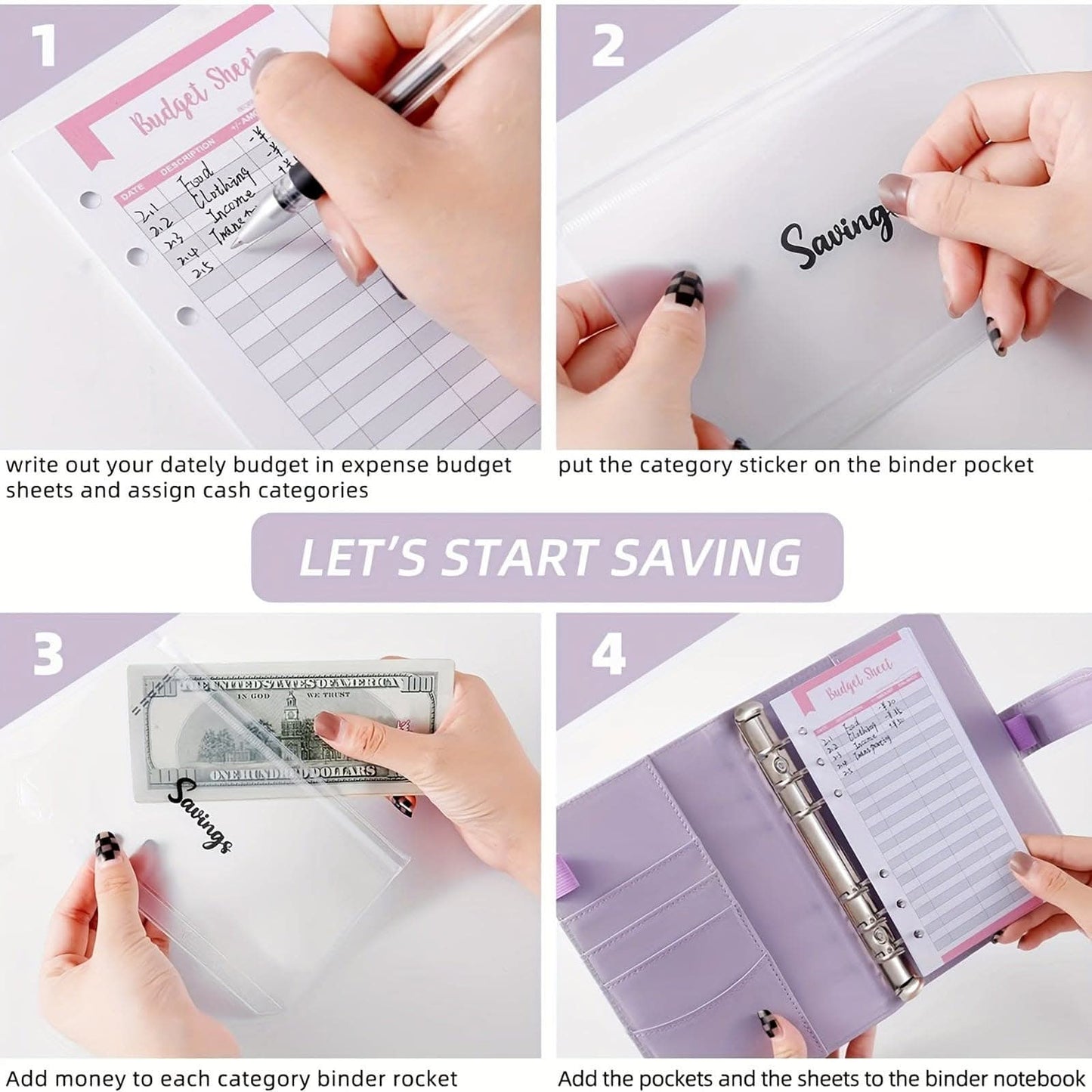 A6 Budget Binder with Cash Envelopes