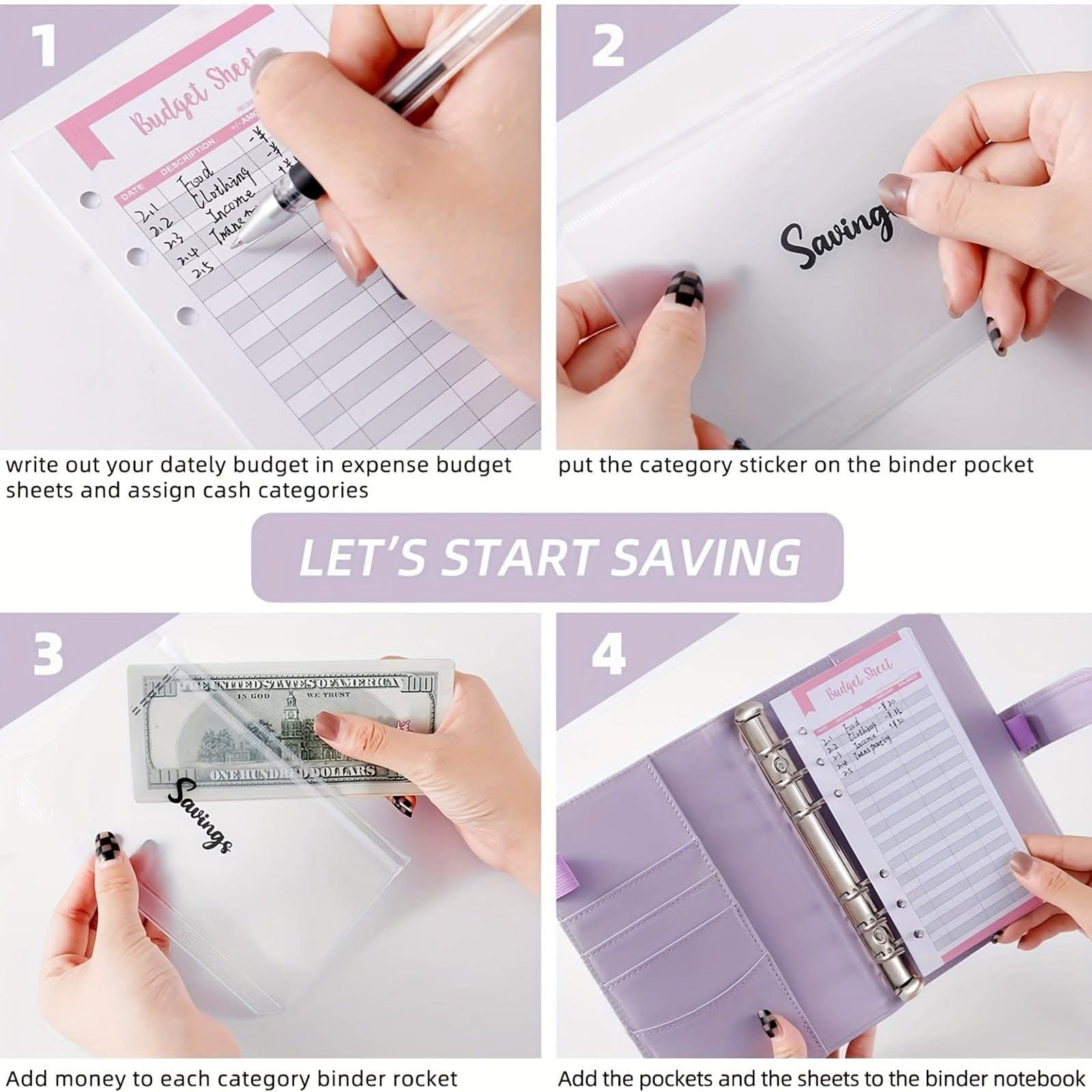 A6 Budget Binder with Cash Envelopes