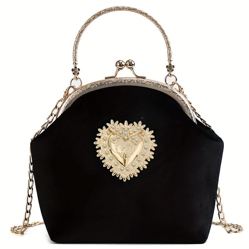 Elegant Velvet Buckle Clutch – Removable Strap