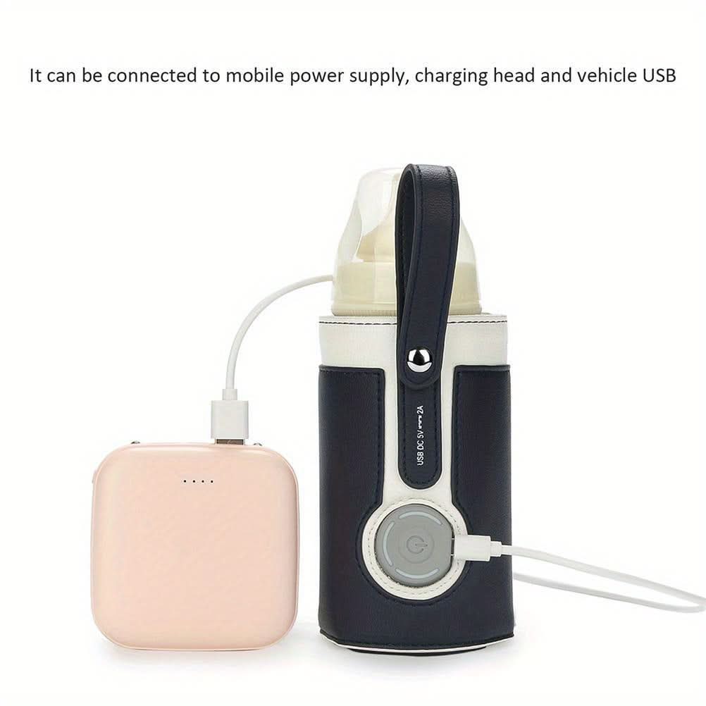 USB-Powered Portable Bottle Warmer, Compact Design for Home & Travel