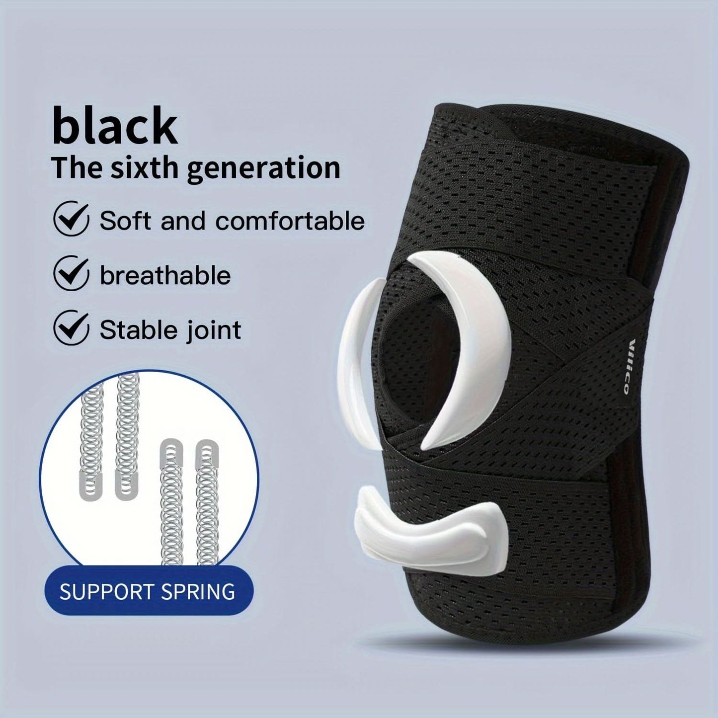Compression Knee Sleeve with Spring Stabilizers – Fitness Support