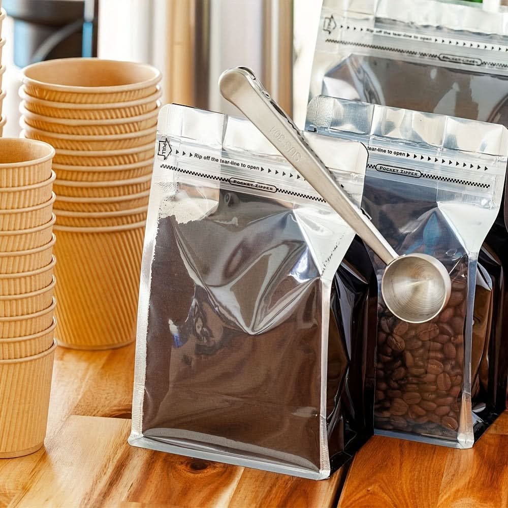 15ml Stainless Steel Coffee Scoop with Clip
