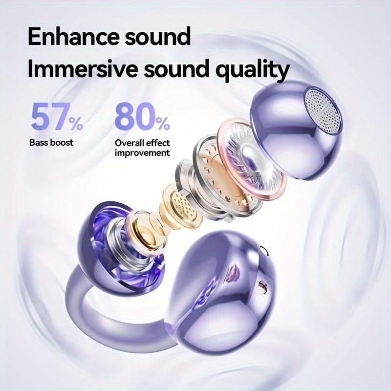 Wireless Earphones with High Fidelity Stereo Sound, LED Digital Display