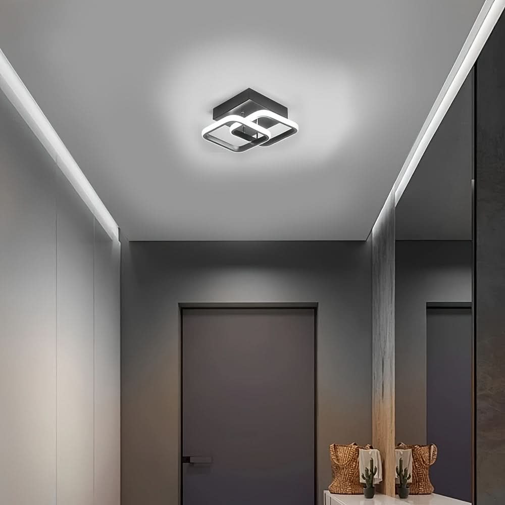 Modern Square LED Ceiling Light – Dual-Sided Tri-Color Light