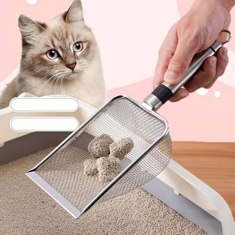 Stainless Steel Cat Litter Scoop – For Cats & Reptile Sand