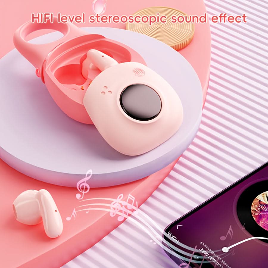 Wireless Earbuds with Bass Stereo Sound, Noise Cancelling Mic