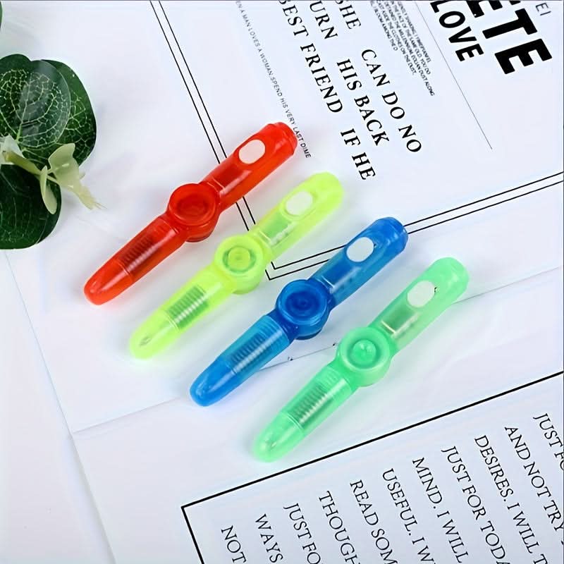 2-Pack LED Fidget Spinner Pens – Glow-in-the-Dark