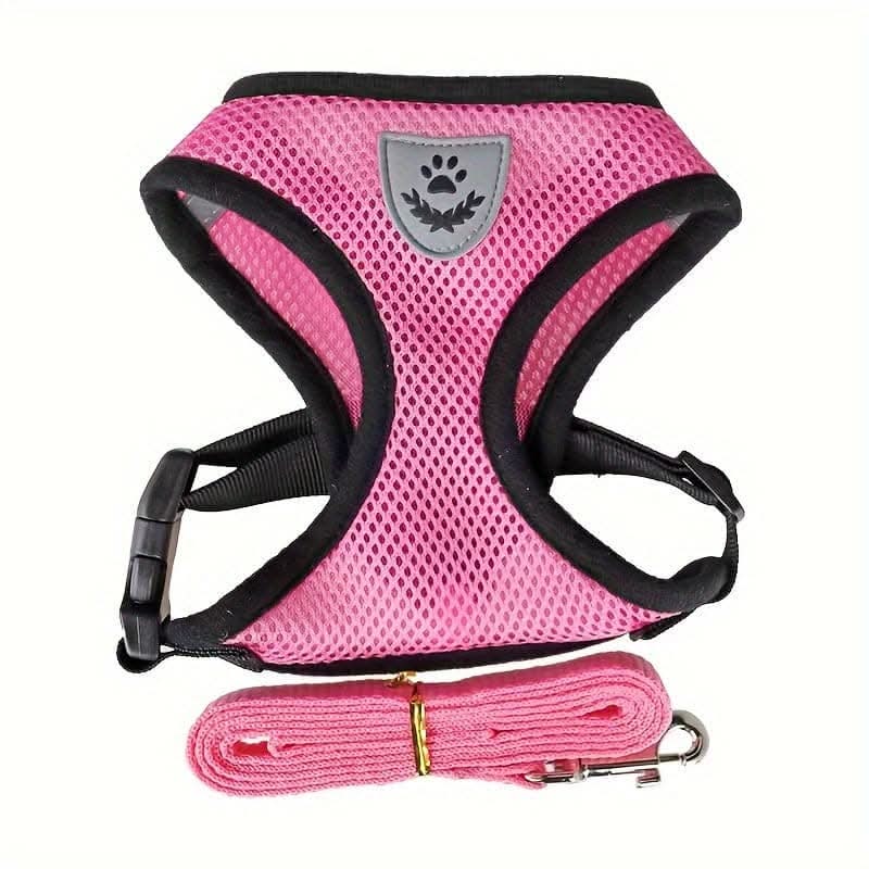 Adjustable Mesh Dog Harness & Leash Set